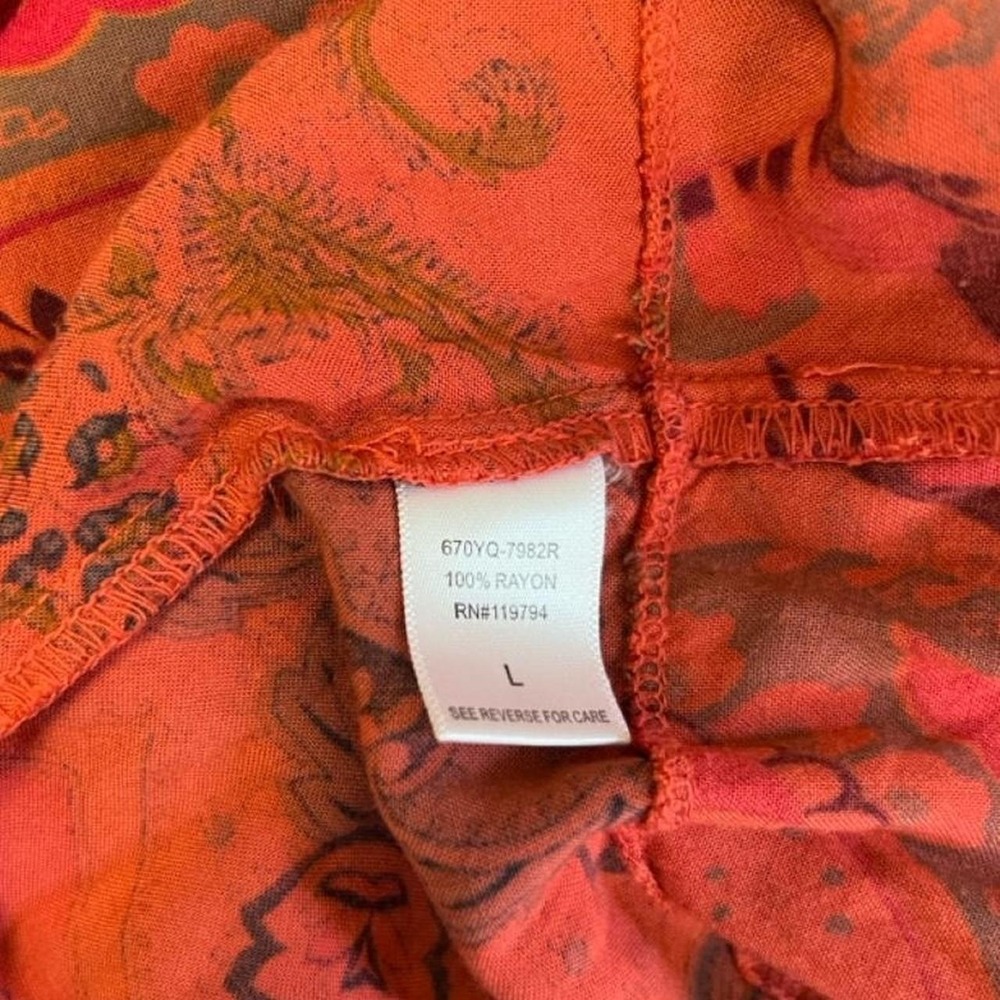 Paisley Boho Patchwork Style Blouse Size Large Hippie Festival Fairy - Picture 8 of 8